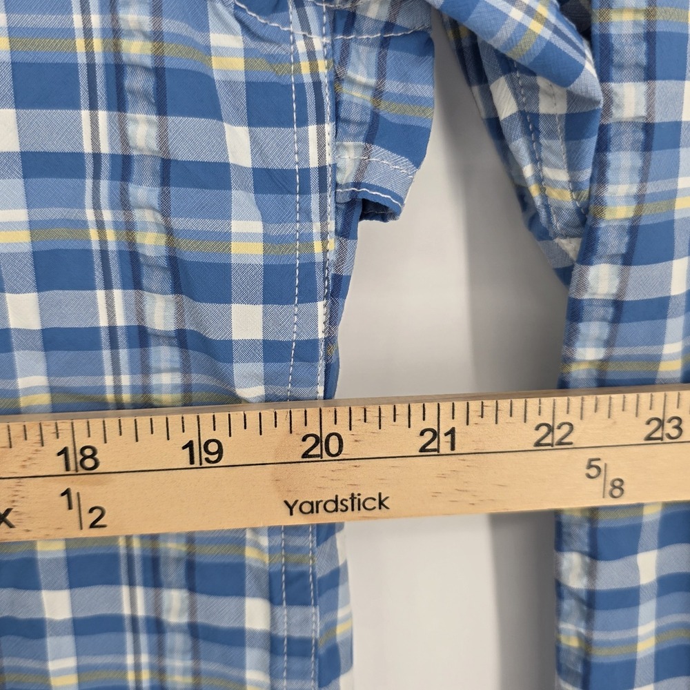 Vineyard Vines Performance Shirt Mens Small Blue Gingham Check Harbor Mesh - Picture 4 of 8